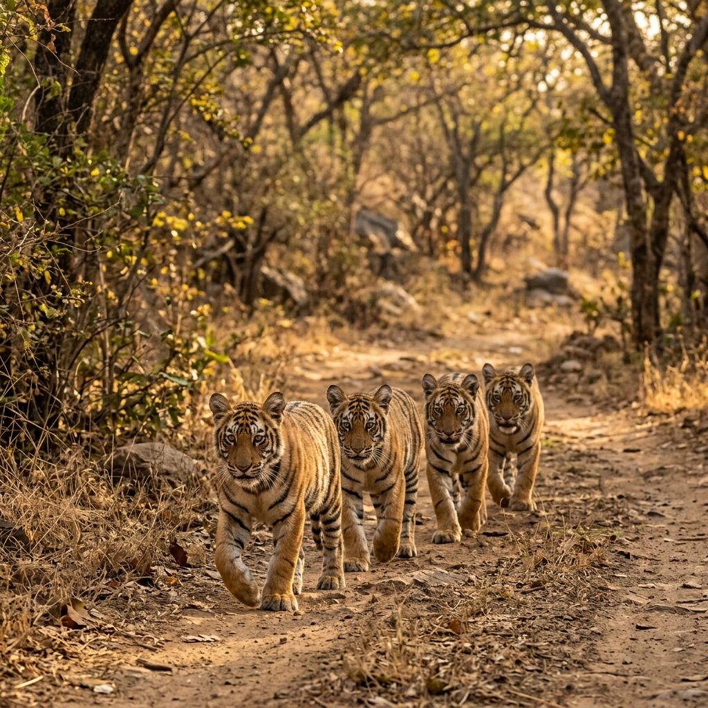 Sariska Tiger Cubs Sighting